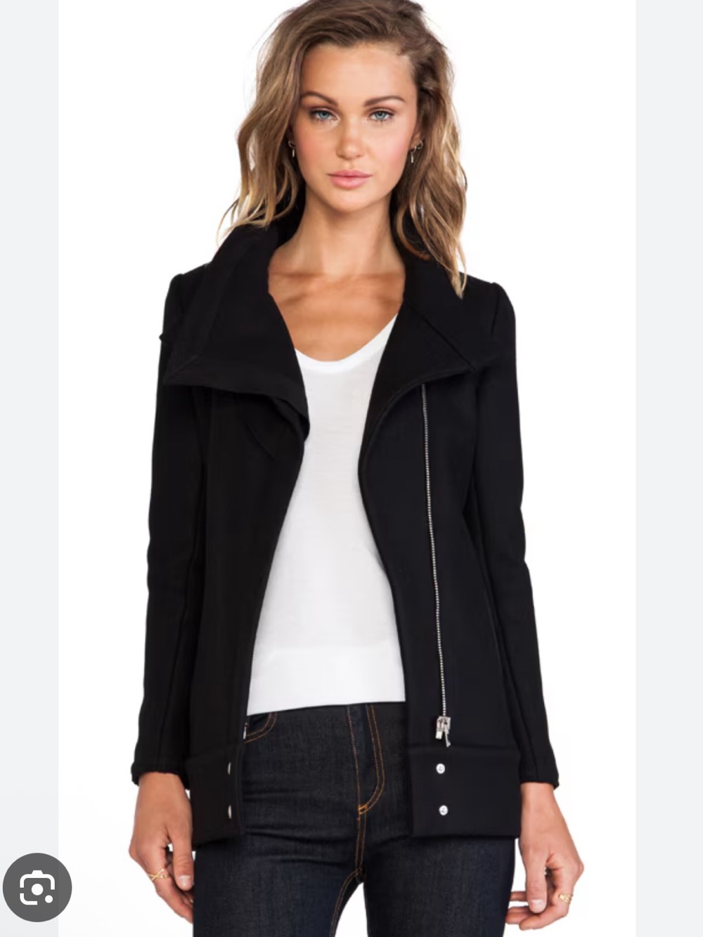 IRO Pownil Black Jacket Wool Blend 38 / US 6